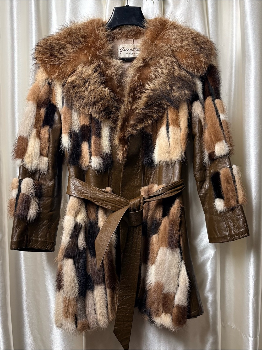 Vintage 1970’s Patchwork Mink Leather Coat
